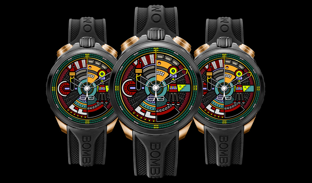 Final set of three watches by Bomberg – product design blending mythology and contemporary aesthetics