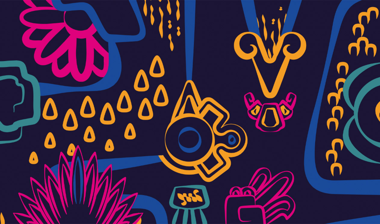 Vector brand art inspired by alebrijes – vibrant and culturally rooted identity for La Mestiza