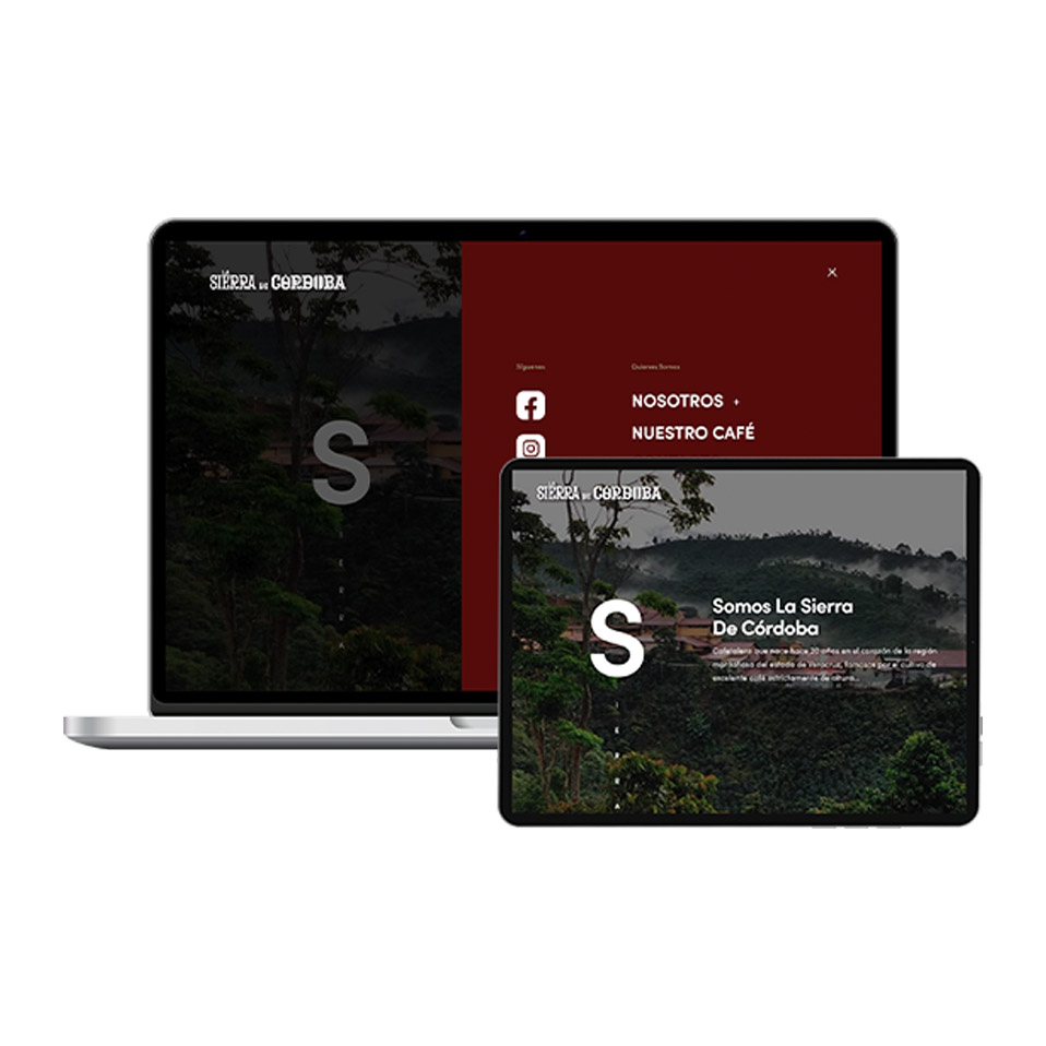Website mockups for La Sierra de Córdoba – UX and storytelling for heritage-driven coffee brand