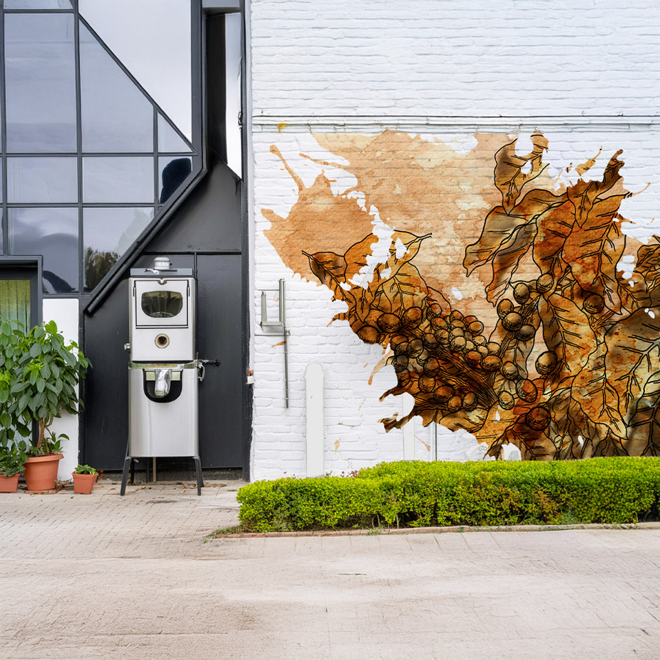 Murals and onsite artwork showcasing La Sierra de Córdoba’s brand in real-world environments